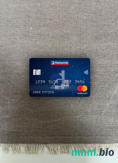 United Kingdom Nationwide bank wygląd zdjęcia mastercard skan PSD + zdjęcie